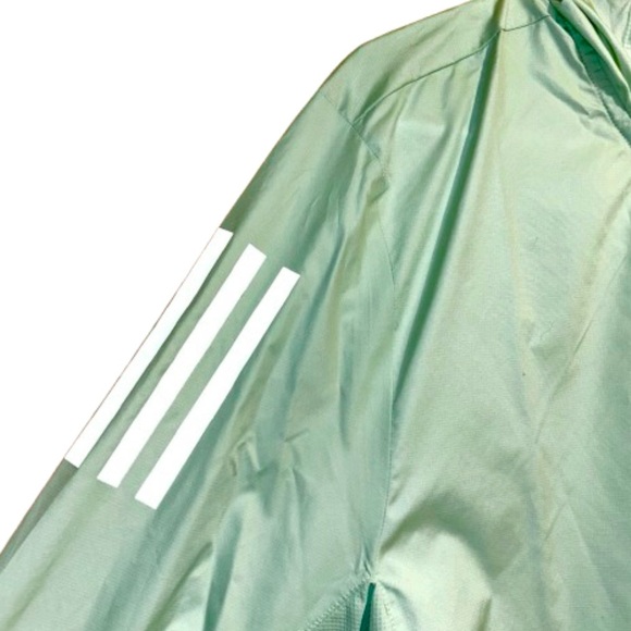 NWT Adidas Women's Small Green WIND.RDY Zip Up Hooded Sporty Windbreaker Jacket - Picture 8 of 16